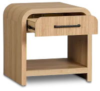 Lyndie Light Tone Drawer Square End Table
