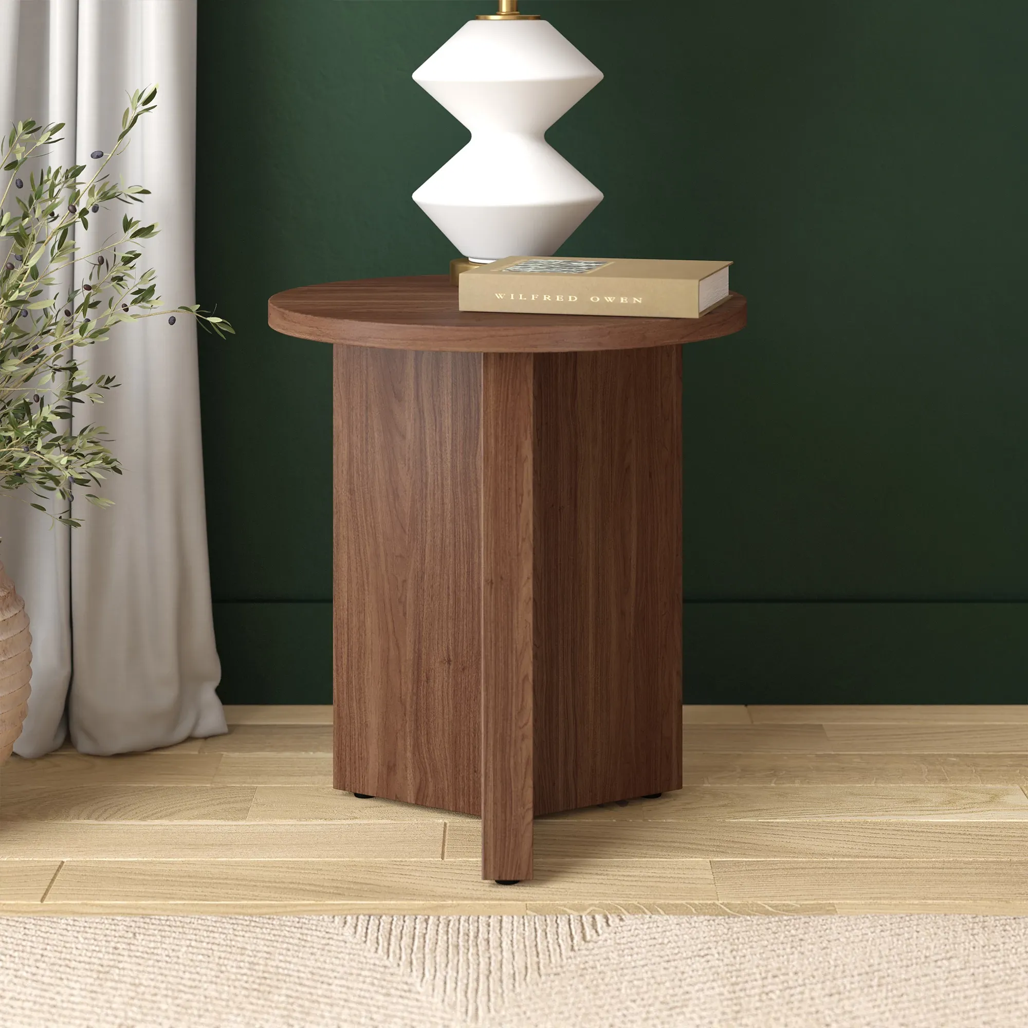 Gerri Mid Tone Round End Table