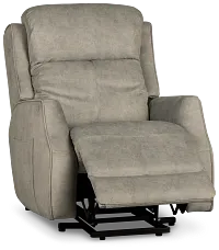 Harris Light Gray Micro Power Lift Recliner