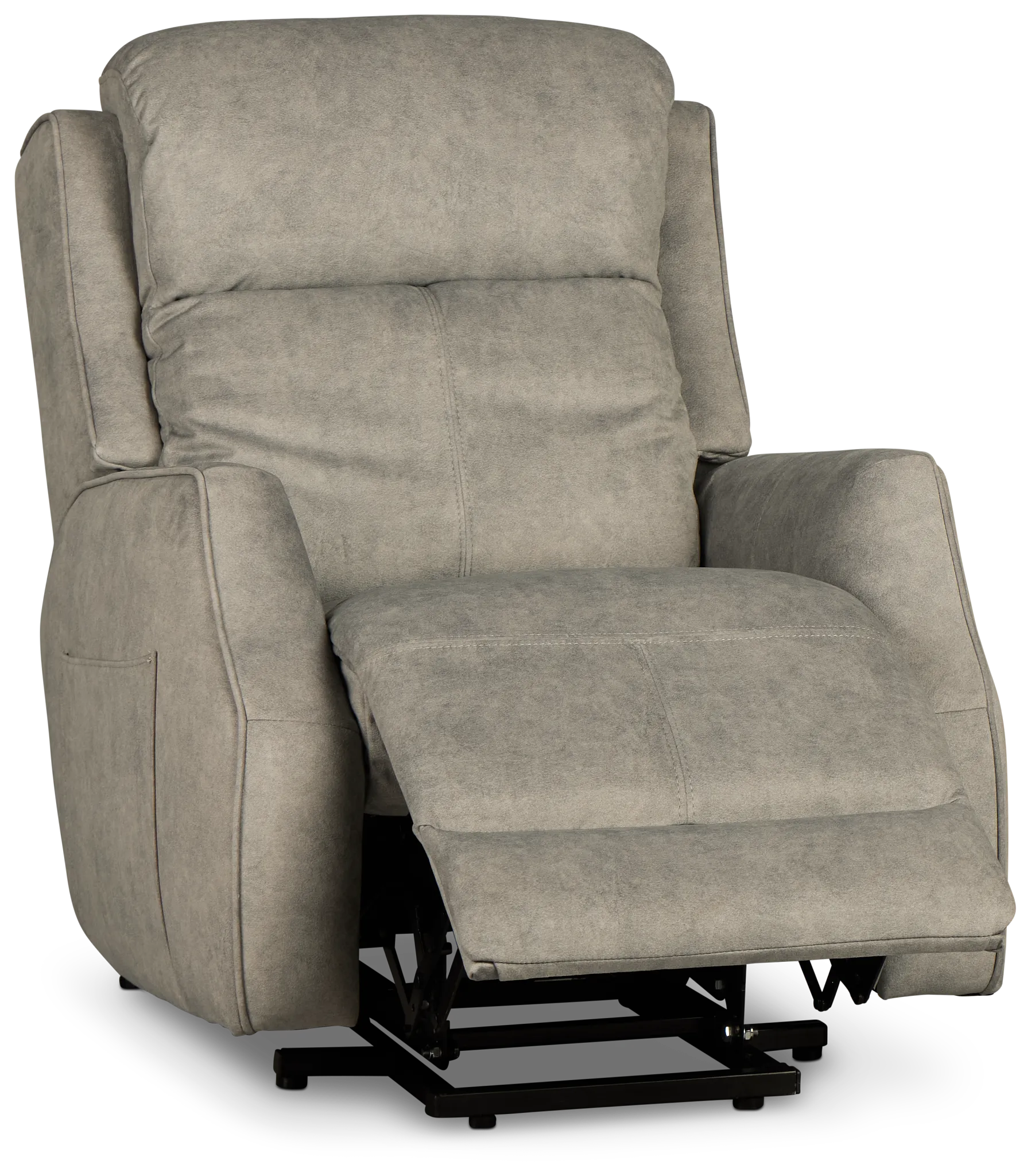 Harris Light Gray Micro Power Lift Recliner