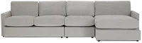 Noah Gray Fabric Small Right Chaise Sectional