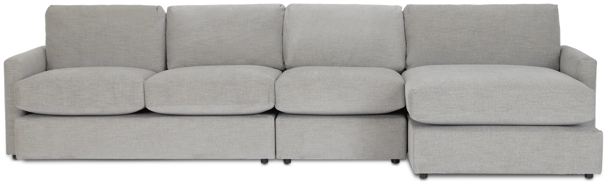Noah Gray Fabric Small Right Chaise Sectional Noah Gray Fabric Small Right Chaise Sectional