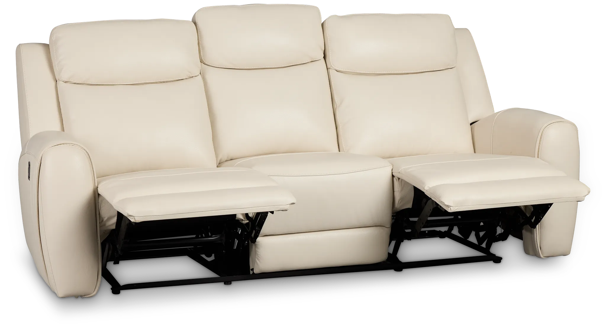 Walker Ivory Lthr/vinyl Reclining Sofa