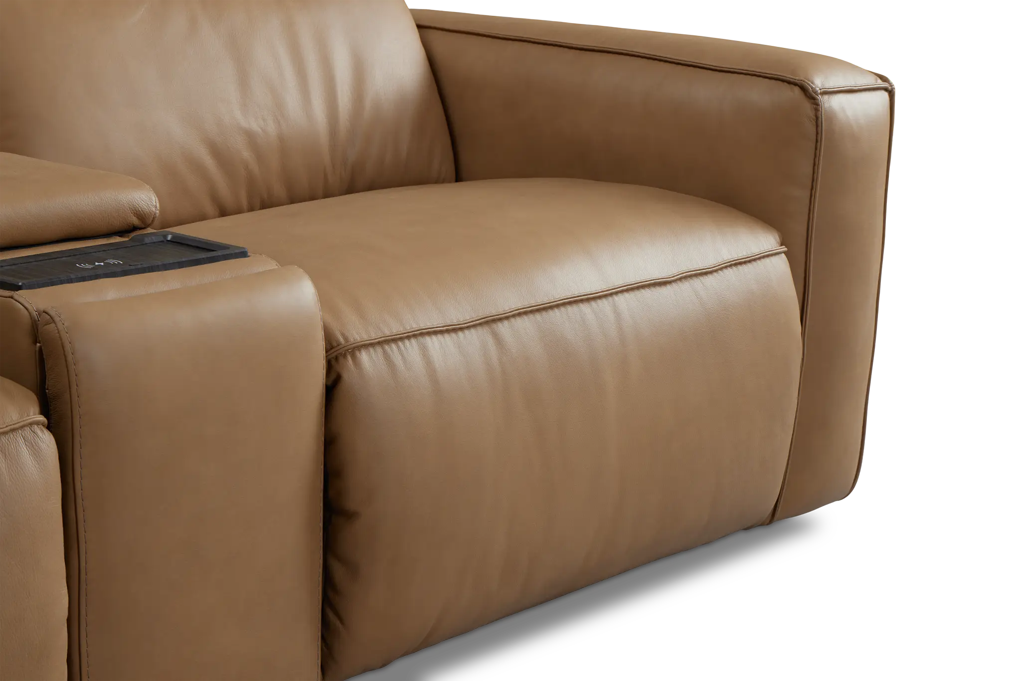 Ryland Brown Lthr/vinyl Large Dual Power Reclining Two-arm Sectional Ryland Brown Lthr/vinyl Large Dual Power Reclining Two-arm Sectional