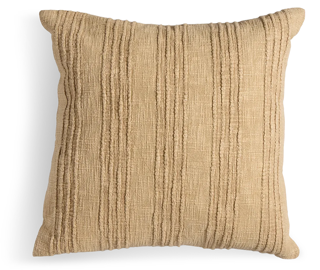 Gratise Beige 22" Square Accent Pillow