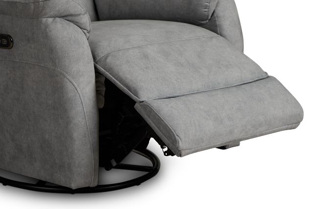 Ryder Gray Micro Power Swivel Glider Recliner