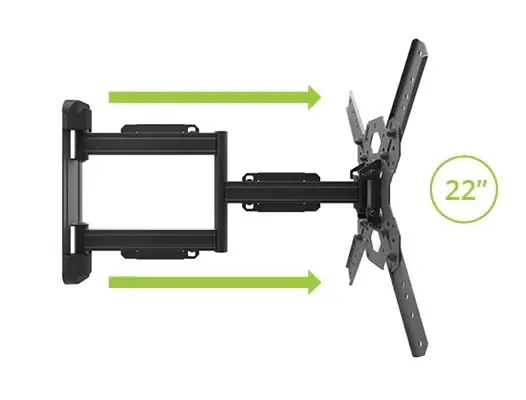 Kanto Ps300 Mount 26"-60" Black Full Motion Tv Wall Mount Kanto Ps300 Mount 26"-60" Black Full Motion Tv Wall Mount