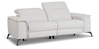 Pearson White Leather Sofa