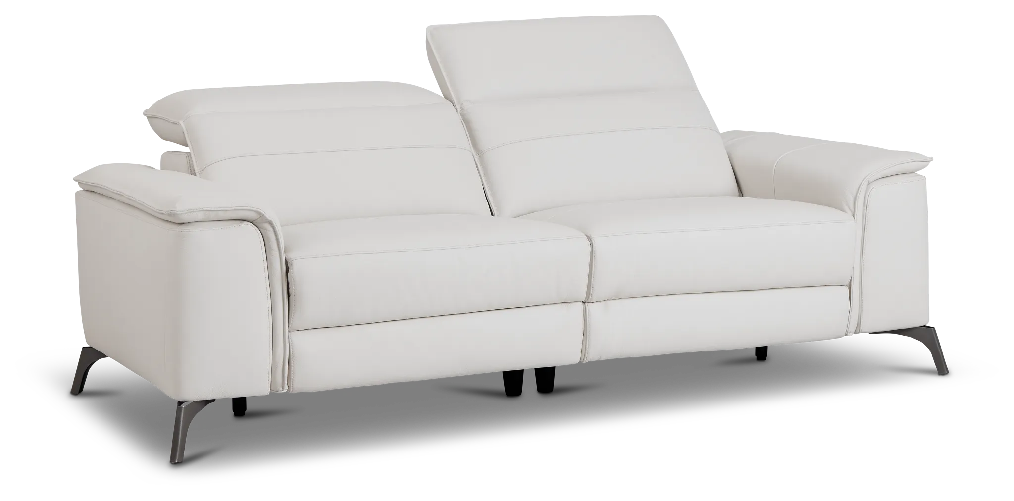 Pearson White Leather Sofa