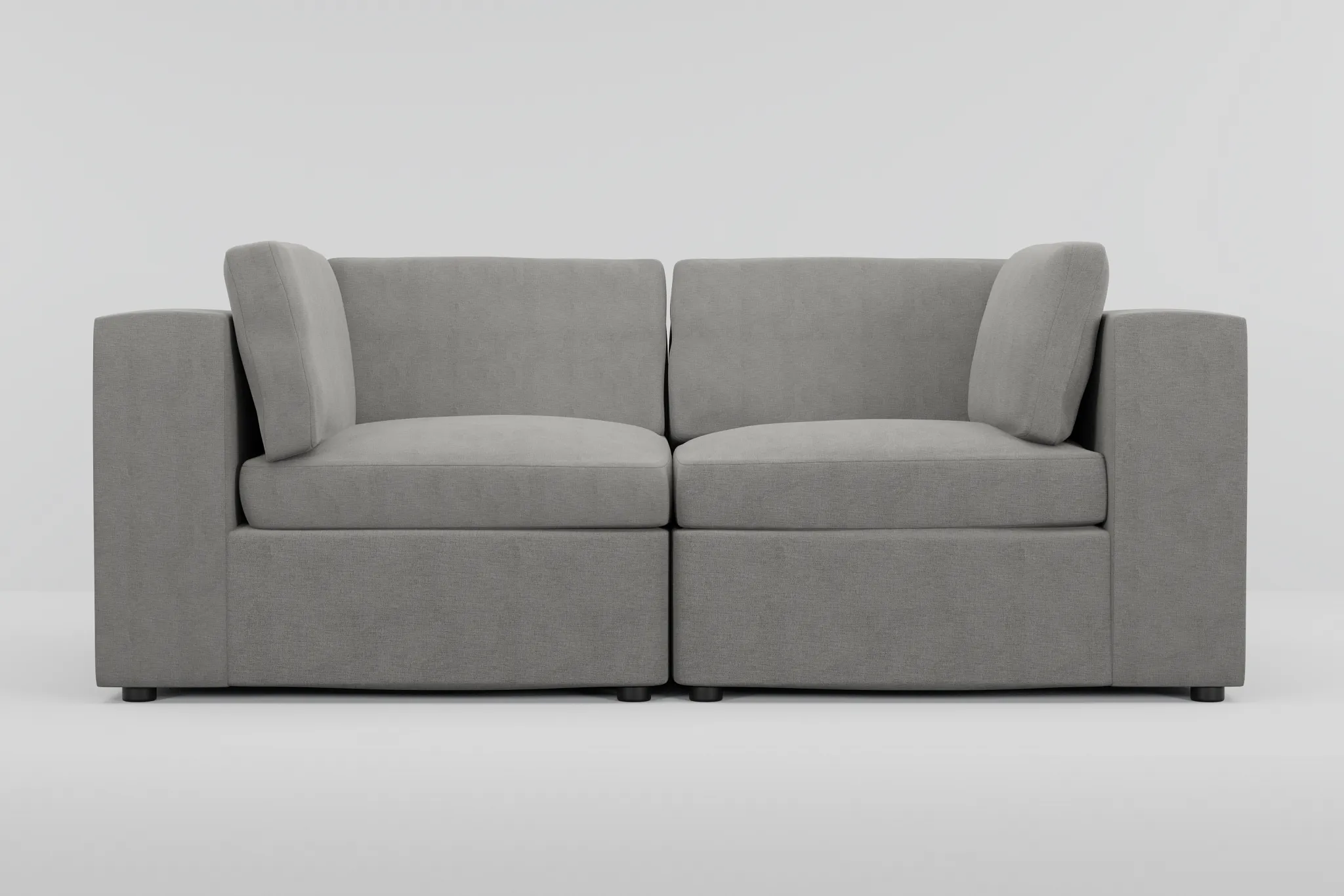 Destin Maguire Gray Fabric 2-piece Modular Sofa
