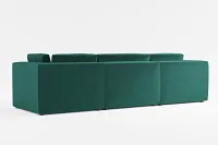 Destin Joya Green Velvet 5pc Bumper Sectional