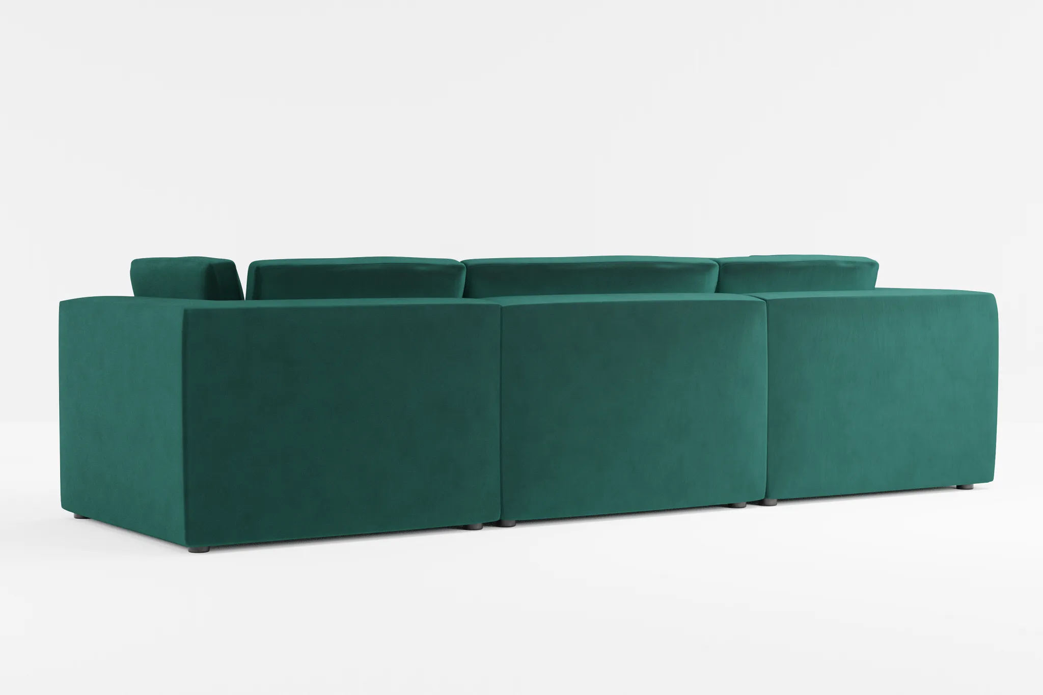 Destin Joya Green Velvet 5pc Bumper Sectional