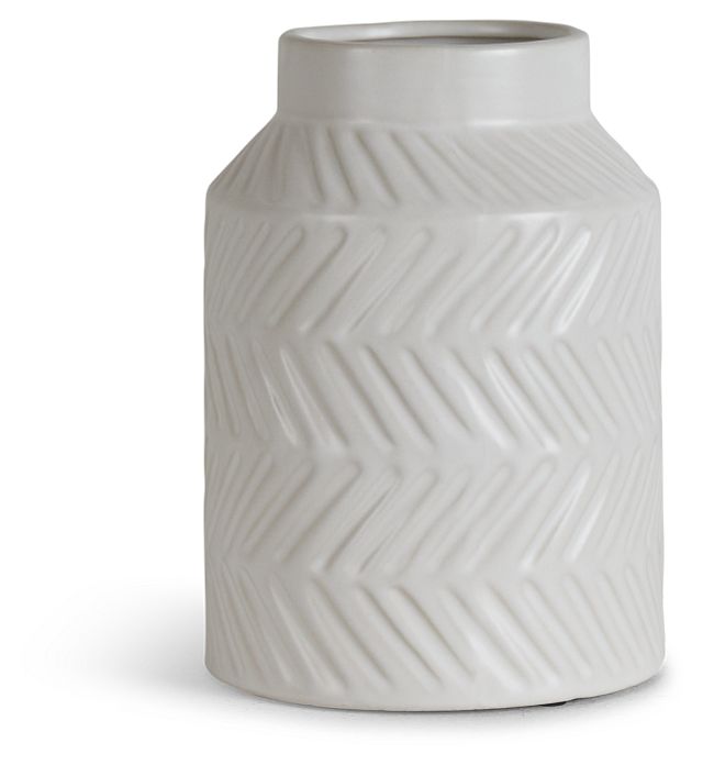 Allie White Small Vase