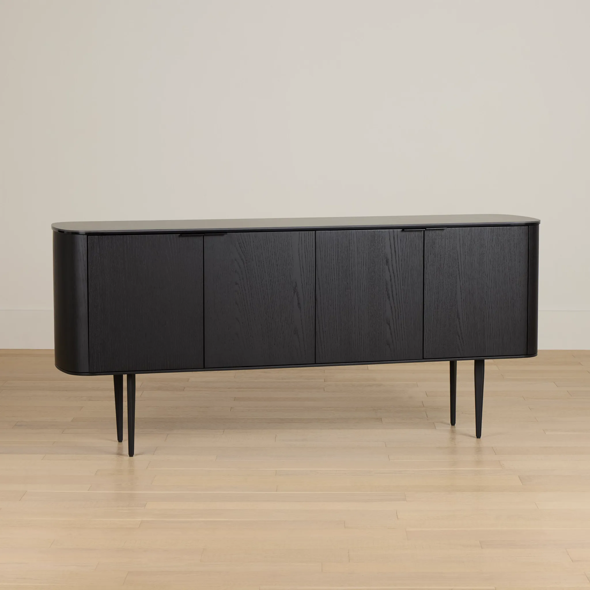 Kayden Black Four-door Cabinet