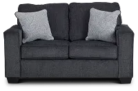 Altari Dark Gray Micro Loveseat