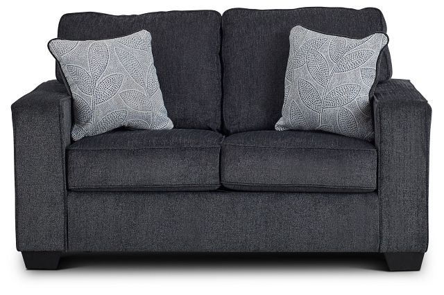 Altari Dark Gray Micro Loveseat