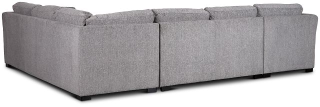 Amber Dark Gray Fabric Large Left Chaise Storage Sleeper Sectional