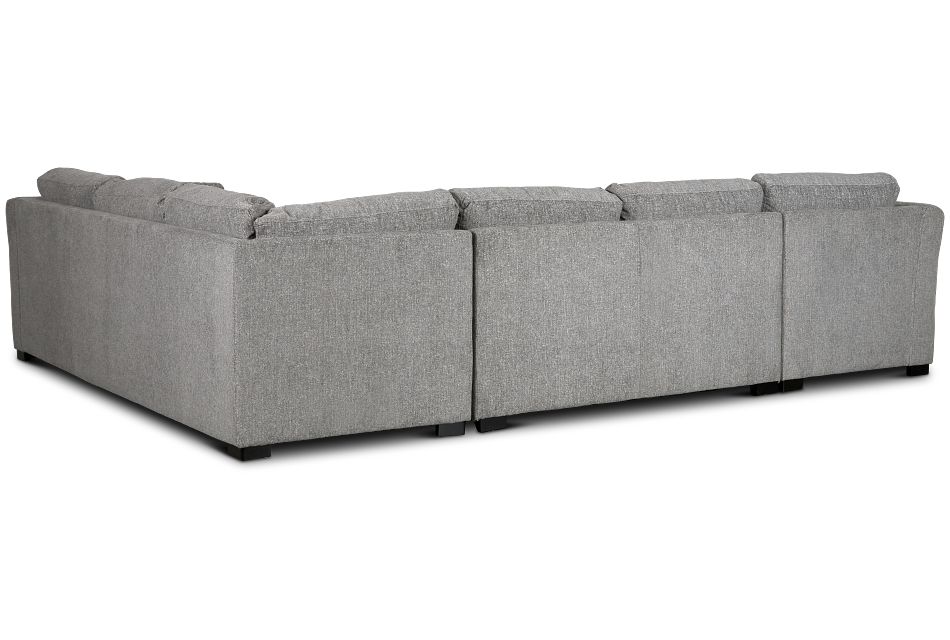 Amber Dark Gray Fabric Large Left Chaise Sleeper Sectional