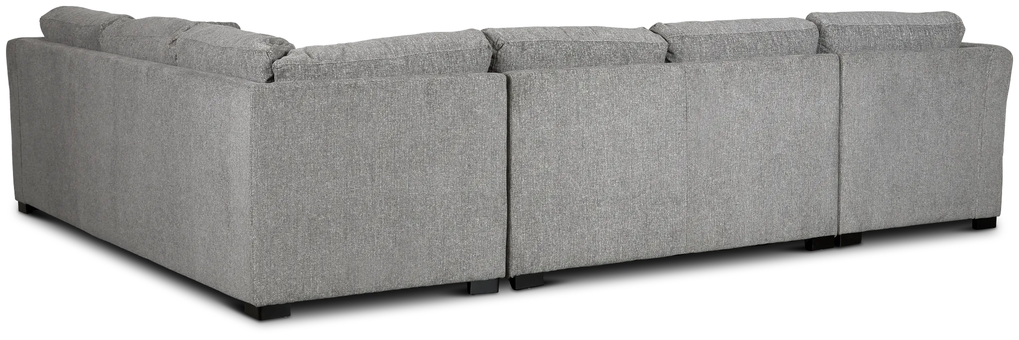 Amber Dark Gray Fabric Large Left Chaise Storage Sleeper Sectional