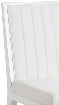 Ocean Drive White Wood Upholstered Side Chair