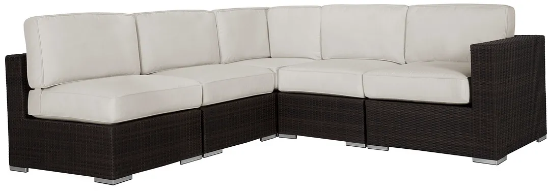 Fina White 5-piece Modular Sectional