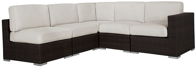 Fina White 5-piece Modular Sectional