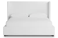 Captiva Suave White 48" Upholstered Shelter Bed