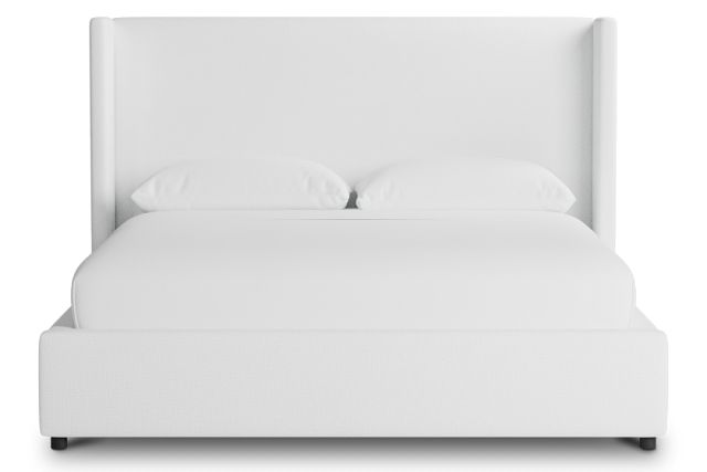 Captiva Suave White 48" Upholstered Shelter Bed