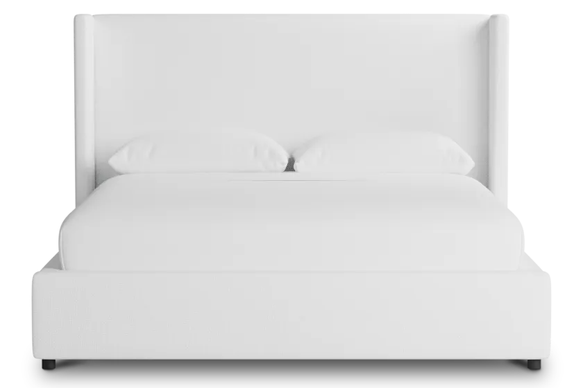 Captiva Suave White 48" Upholstered Shelter Bed