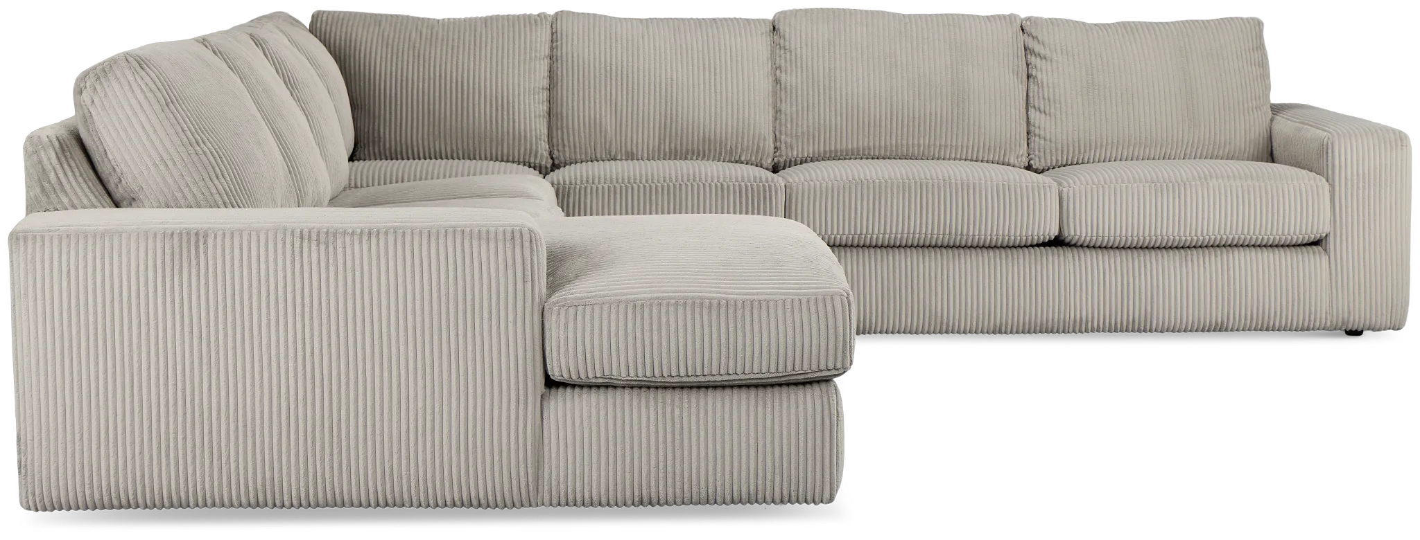 Charlie Gray Fabric Large Left Chaise Sectional