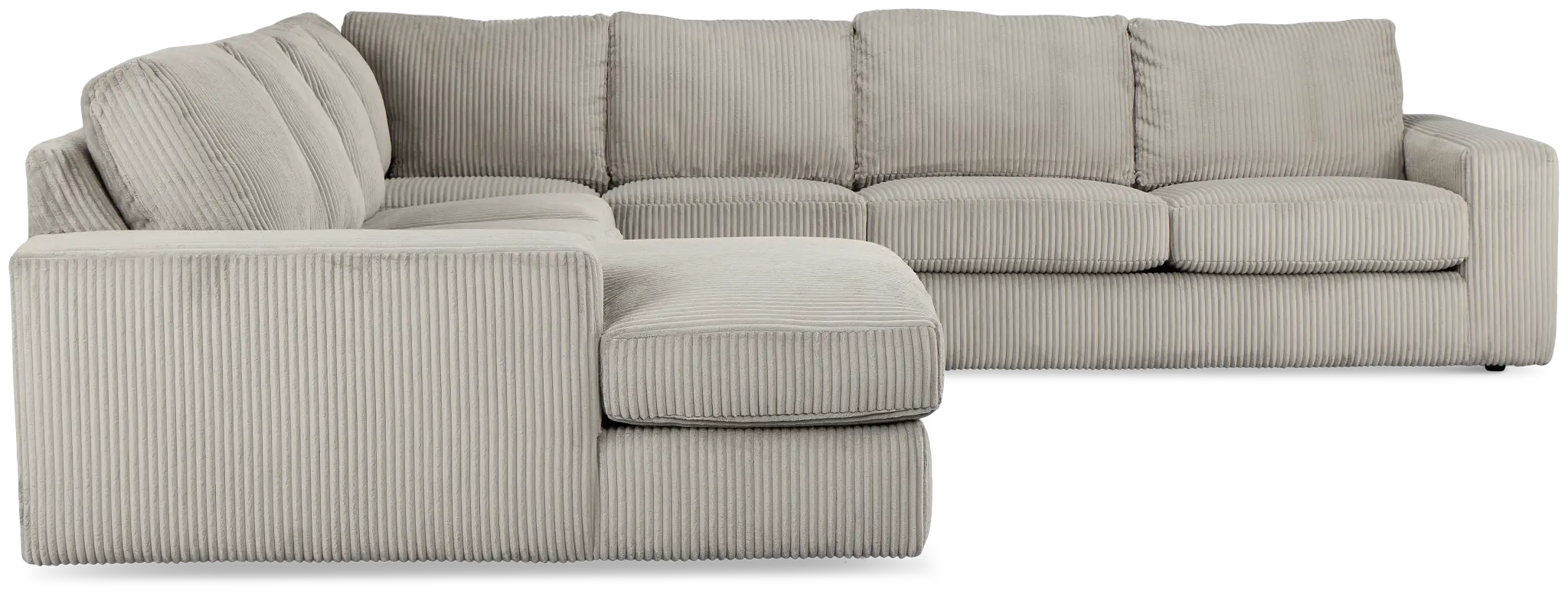 Charlie Gray Fabric Large Left Chaise Sectional Charlie Gray Fabric Large Left Chaise Sectional
