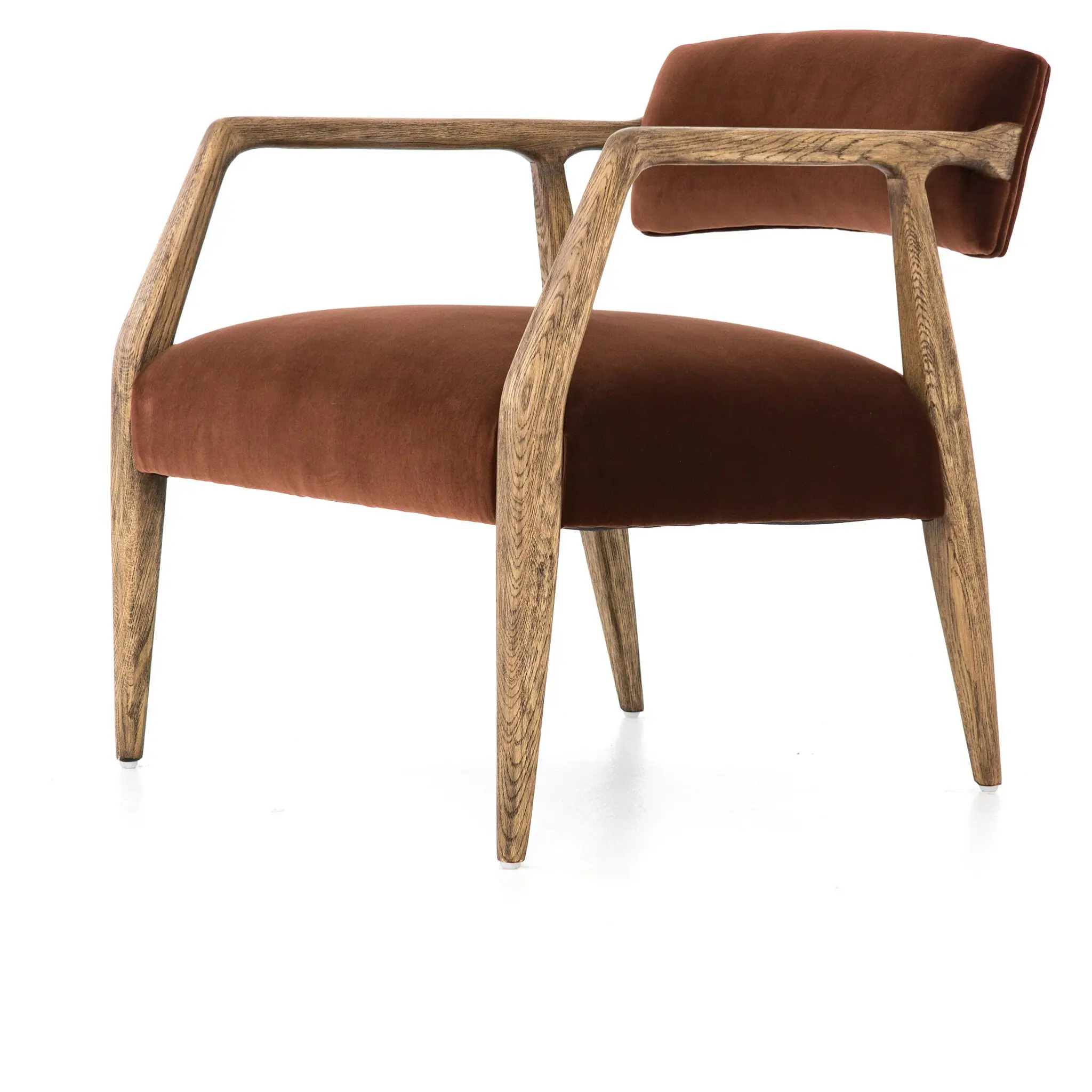 Joe Dark Orange Velvet Accent Chair Joe Dark Orange Velvet Accent Chair