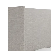 Captiva Maguire Pewter 60" Upholstered Shelter Bed