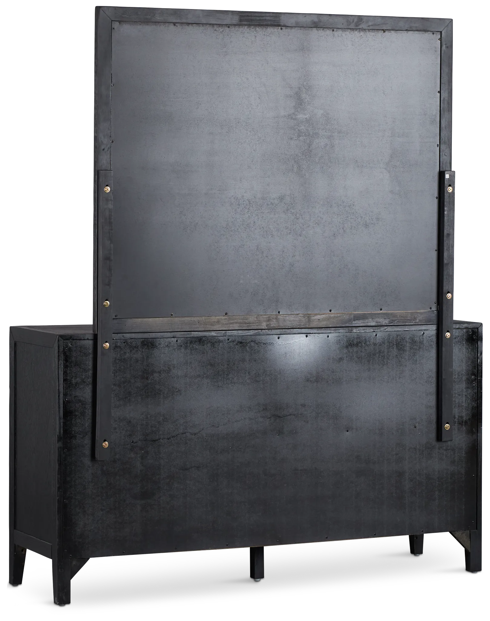 Alden Black Dresser & Mirror