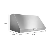 Kitchenaid 906 Series Stainless Steel 36" Commercial Style Wall Hood
