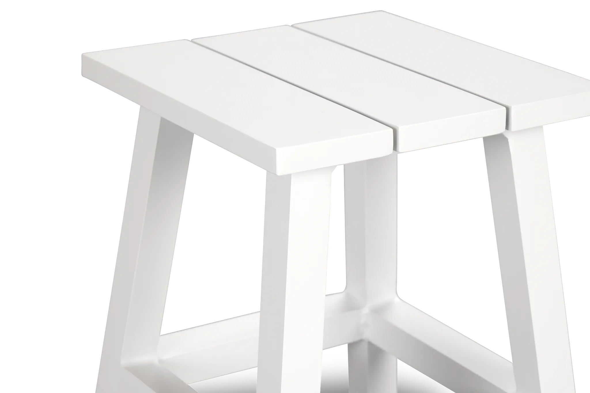 Barbados White Square Accent Table
