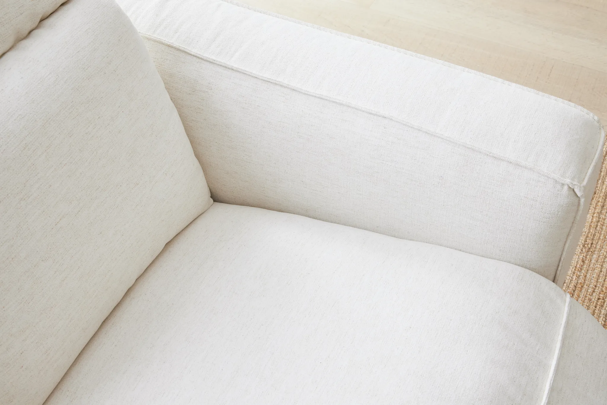 Ryland White Fabric Power Recliner With Power Headrest