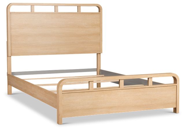 Lyndie Light Tone Panel Bed