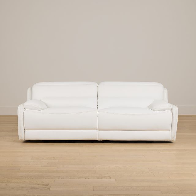 Jett White Micro Power Reclining Sofa