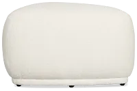 Jovi White Fabric Small Accent Ottoman