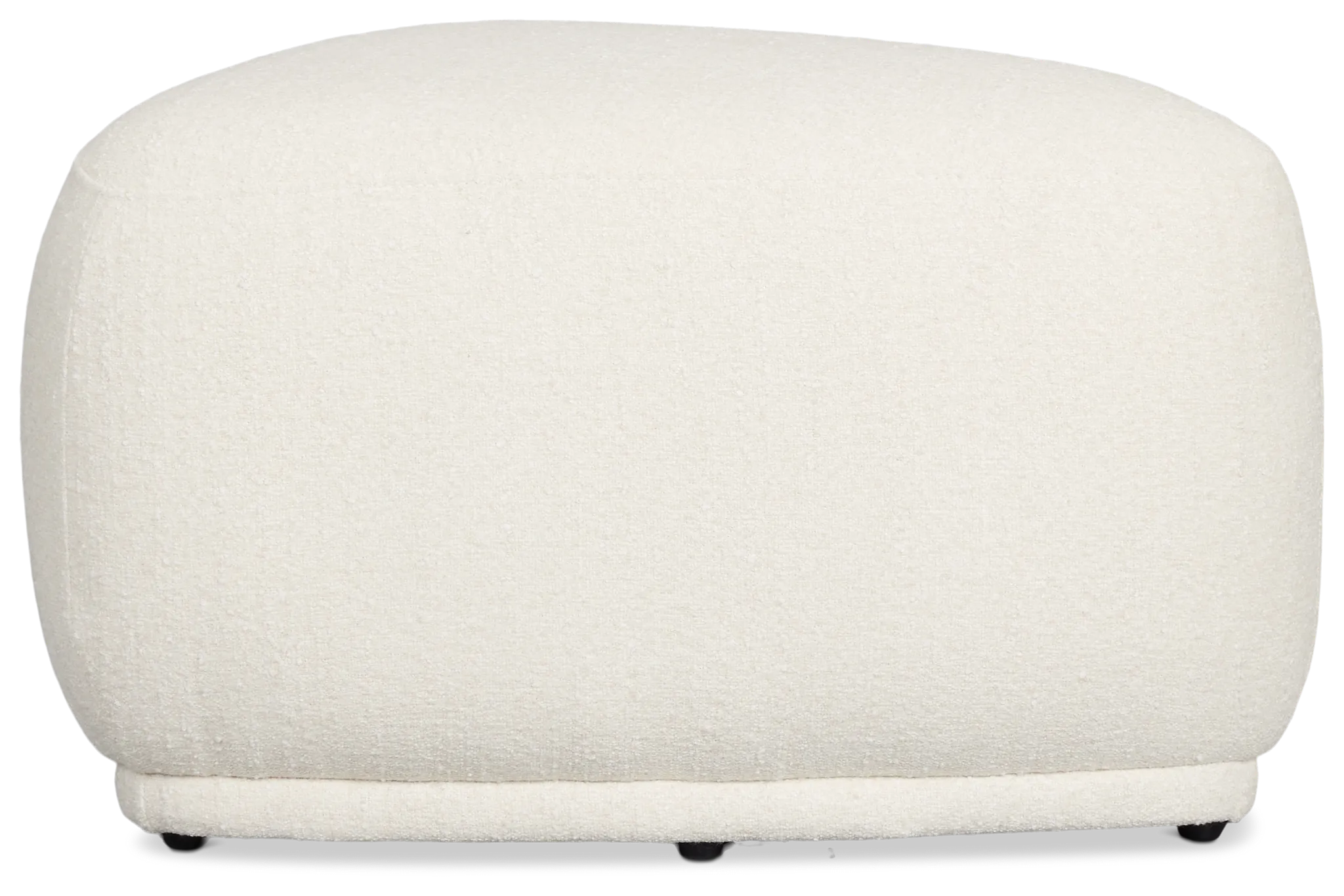 Jovi White Fabric Small Accent Ottoman