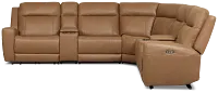 Colton Brown Micro Large Triple Power Reclining Two-arm Sectional
