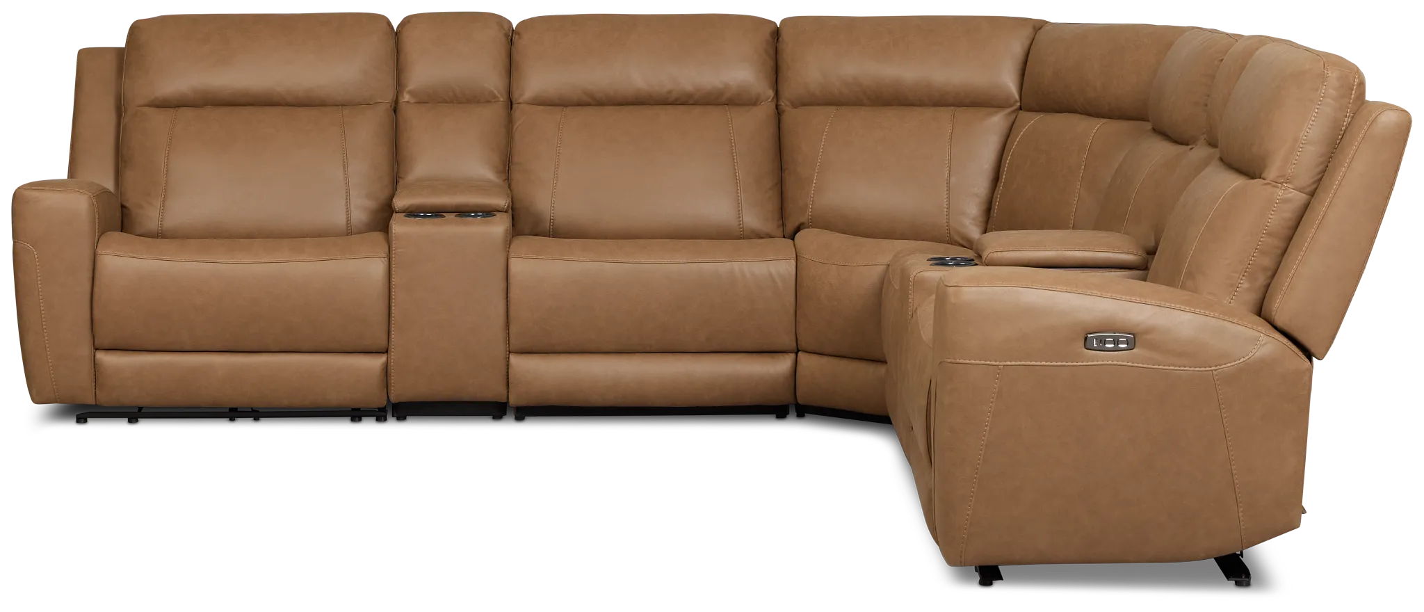 Colton Brown Micro Large Triple Power Reclining Two-arm Sectional