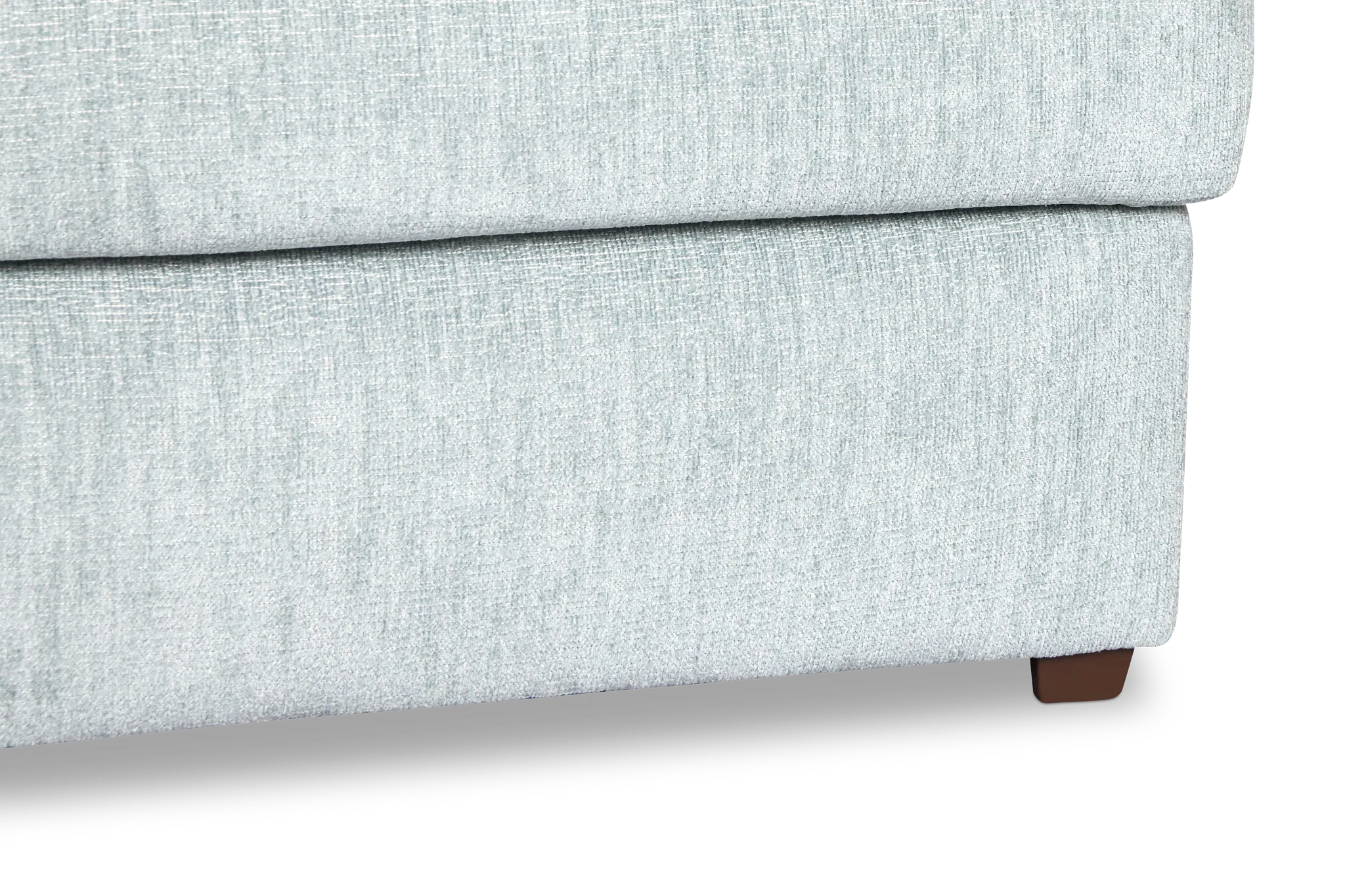Shore Light Blue Fabric Ottoman