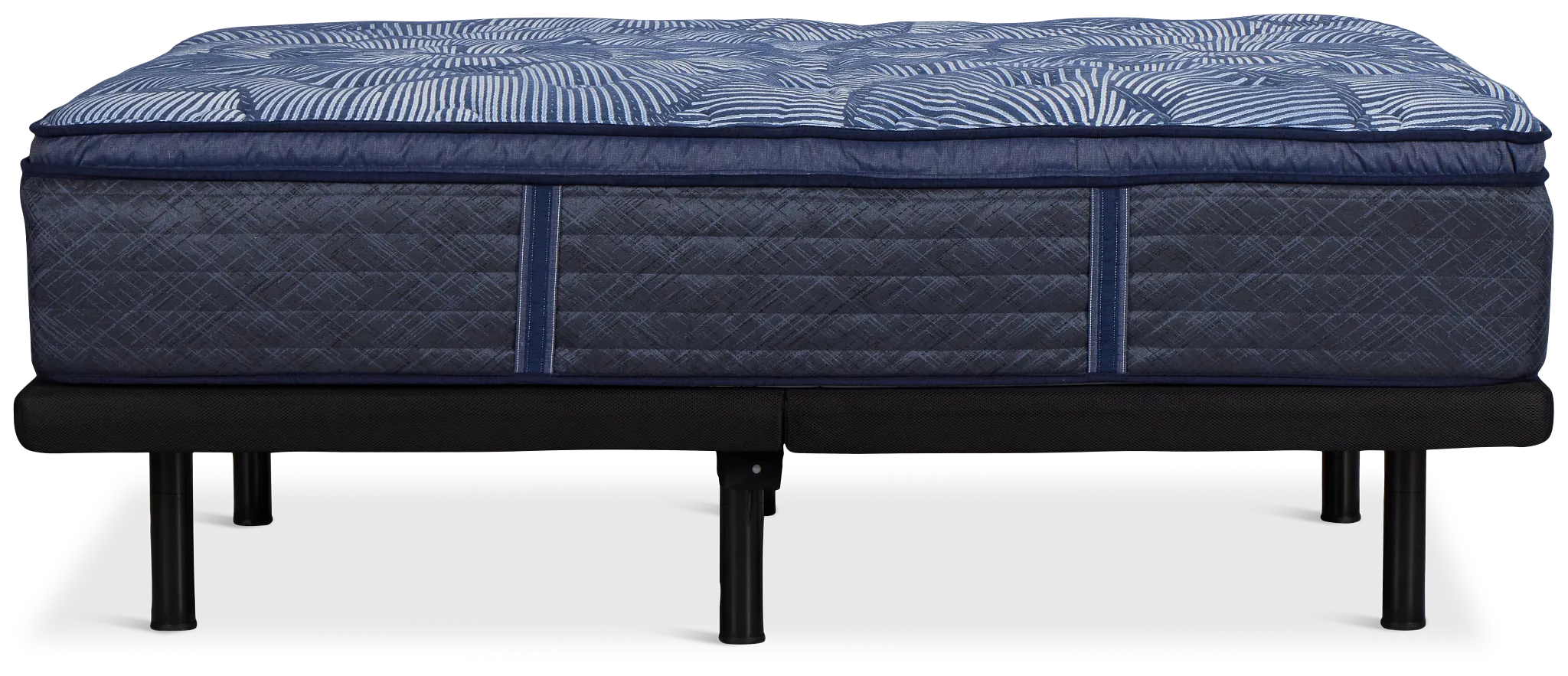 Serta Perfect Sleeper Cobalt Calm Plush Elite Adjustable Mattress Set