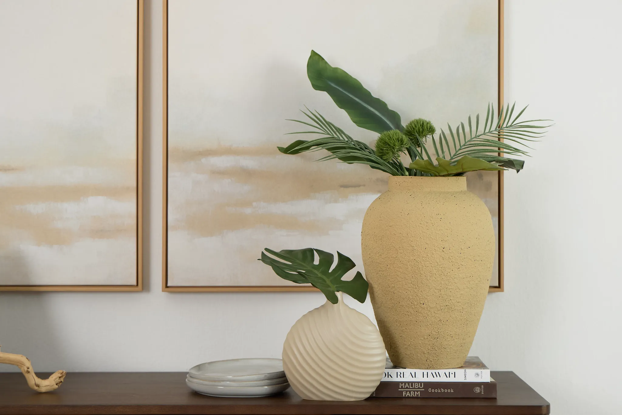 Rhys Beige Large Vase