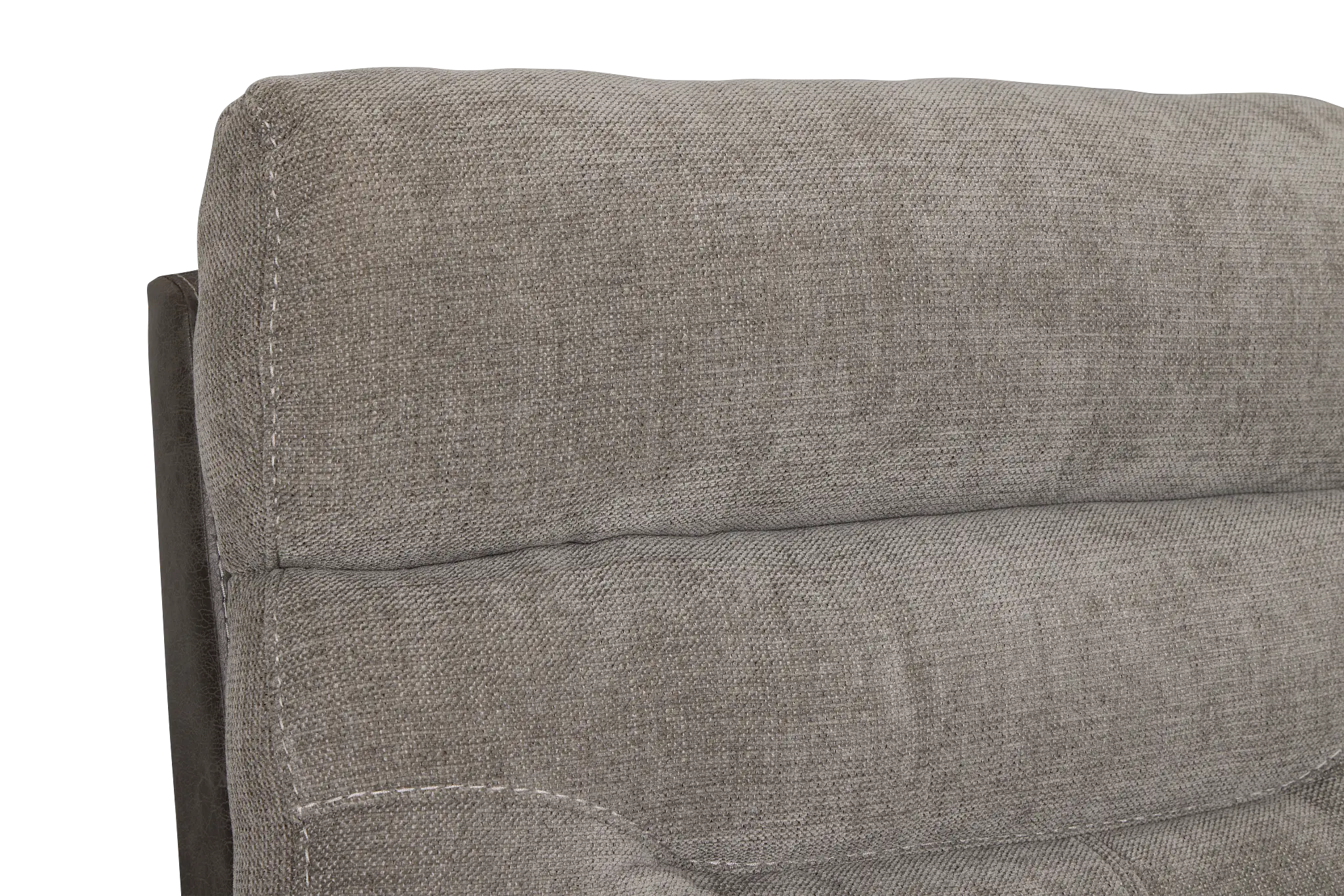 Travis Gray Fabric Large Dual Power Reclining Two-arm Sectional Travis Gray Fabric Large Dual Power Reclining Two-arm Sectional