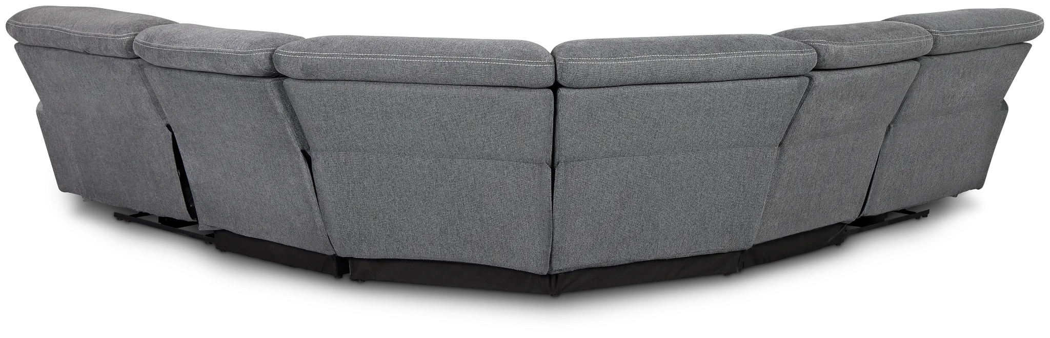 Callum Dark Gray Fabric Small Dual Power Reclining Two-arm Sectional