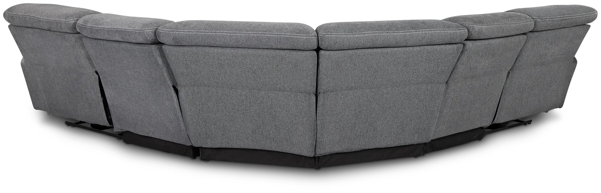 Callum Dark Gray Fabric Small Dual Power Reclining Two-arm Sectional Callum Dark Gray Fabric Small Dual Power Reclining Two-arm Sectional