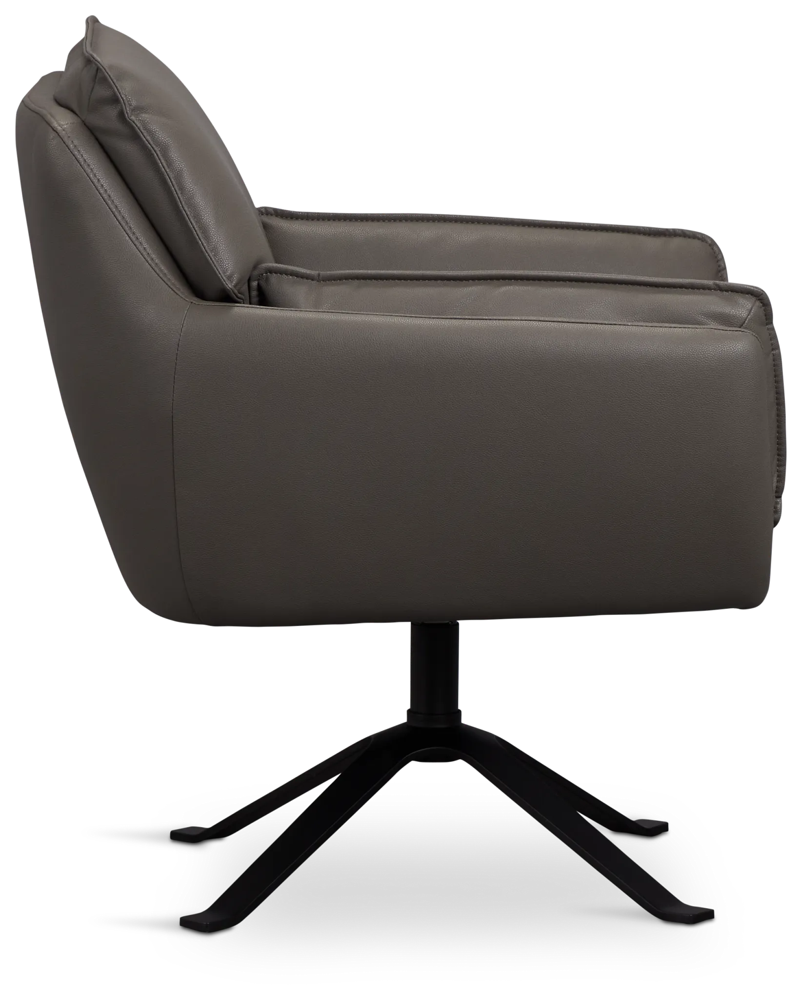 Farley Dark Gray Micro Swivel Accent Chair